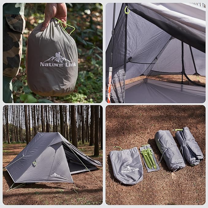 Altair Two Ultralight Backpacking Tent, 2 Person Trekking Pole Backpacking Tent, Waterproof, Compact, 3 Season, Double Wall Shelter for Backpacking, Camping, Thru Hiking, Trekking