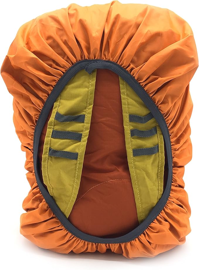 Silfrae Waterproof Rucksack Cover Backpack Rain Cover 30L-100L for Travel Climbing Hiking (Orange, 50L-60L)