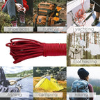 TECEUM 5/32" Paracord Rope 1000 – 1000ft / 200ft / 100ft / 50ft – Tactical Parachute Cord 4mm – 45+ Colors – Nylon String for Survival & Camping Gear – Stripe Cord for Survival – Utility Rope