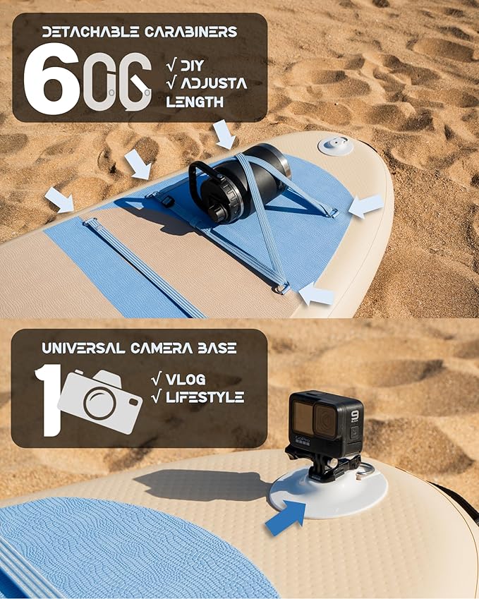 11’x35 Extra Wide Inflatable Paddle Board, 430lb Capacity Stable Paddleboard for Yoga, Stand up Paddle Board for Adults(x3), Full Coverage EVA Deck, 5 Handles, 100L Backpack, All-Round