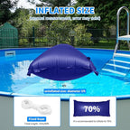 Pool Pillow for for Above Ground Pools, 4x8 Ft Pool Air Pillow for Closing Winter Pool Winterizing Kit for Ground Pool, 0.5mm PVC Material, 2X 16.5Ft Rope (Blue)