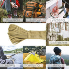 TECEUM 5/32" Paracord Rope 1000 – 1000ft / 200ft / 100ft / 50ft – Tactical Parachute Cord 4mm – 45+ Colors – Nylon String for Survival & Camping Gear – Stripe Cord for Survival – Utility Rope