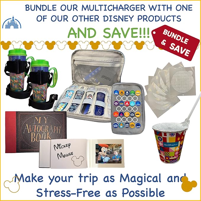 MultiCharger for MagicBand+, MagicBand + & Magic Band Compatible with FuelRod and Other External Battery. Disney World Accessories for Trip to Disneyland or Cruise (USB-A, 1-Pack)