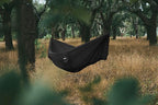 Hurley Duo Camping Hammock - 2 Person Portable Hammock for Camping, Heavy Duty Hammock, Parachute Nylon Fabric - Camping Accessories for Outdoor Activity - Holds 400lbs, Harvest Pumpkin, 118 x 79