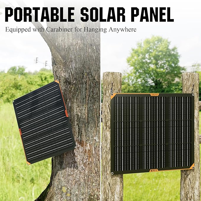 SUNAPEX 50W Flexible Solar Panel with MPPT Charge Controller, Solar Battery Charger Maintainer, 12V Waterproof Solar Trickle Charger for Car, Motorcycle, Boat, Marine, RV, Trailer, Tractor,Truck, etc