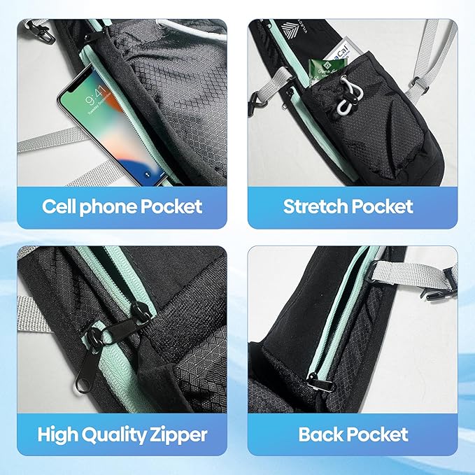 Running Vest for Women Men - Hydration Backpack with Cooling Towel & Tube Cleaner, 2.0L Water Bladder Bag, Lightweight Reflective Backpack for Hiking, Marathon & Trail Running Hydration Vest