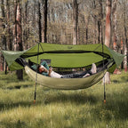 Night Cat Camping Hammock Tent: Lightweight Portable 4 in 1 Hammock with Rain Tarp and Mosquito Net for Hiking Jungle Outdoor