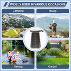 ALEVMOOM 2025 Upgraded XXL 19.7" Collapsible Stool with Cushion, 1000lbs Max Weight Heavy Duty Portable Telescoping Stool, Retractable Seat Folding Chair for Camping Fishing Hiking(Grey-XXL)