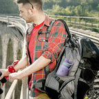 IDEUS Insulated Stainless Steel Water Bottle with 2 Leak-Proof Lids, Thermal Water Flask for Hiking Biking, 32oz, Violet