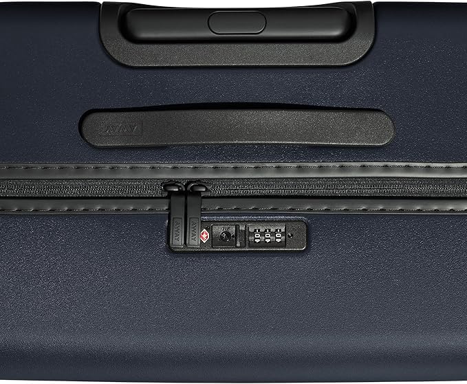 Away Medium Checked Luggage, Lightweight Hard Shell Suitcase with Spinner Wheels, Durable Rolling Luggage, TSA Lock, 26 Inch, Navy Blue
