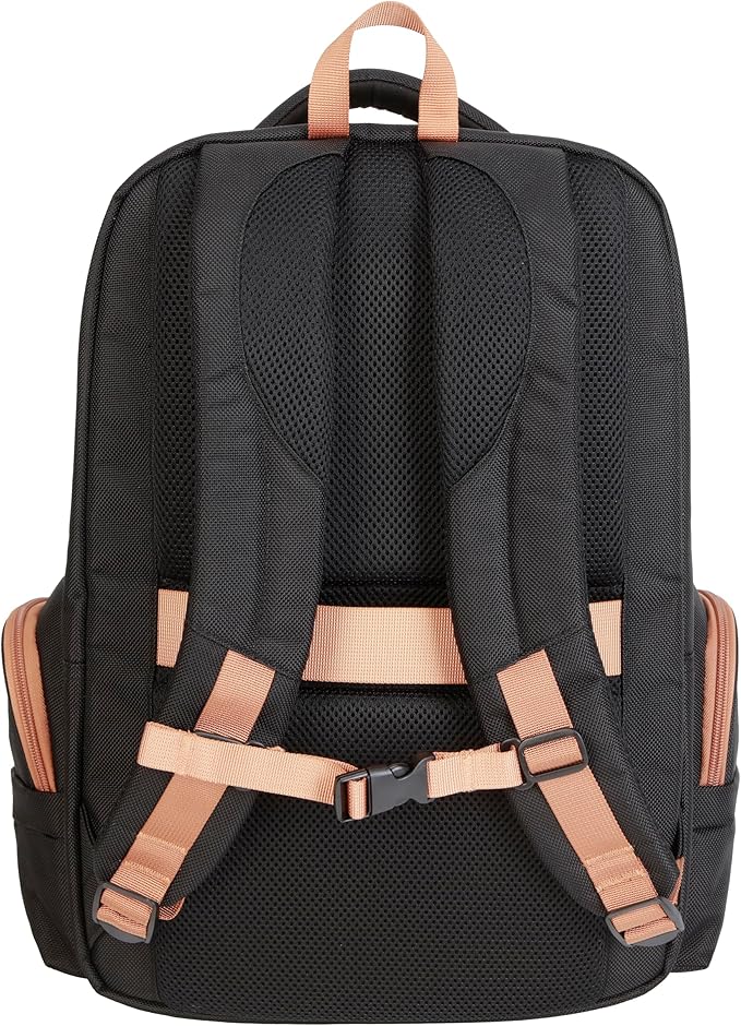 Dockers Harbor Durable Polyester Classic Laptop Travel Backpack, Black