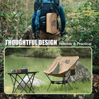 Ultralight Backpacking Chair,2.2lb Compact Folding Camping Chair,Supports 300lbs,Portable Travel & Hiking Chair,Lightweight Design,Perfect for Hiking Gear, Picnics and Traveling (Khaki)