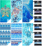 6 Pack Microfiber Lightweight Beach Towel Sand Free Quick Dry Absorbent Thin Compact Towels for Swimming Pool Camping Beach Accessories Large Easy Pack Travel Things for Vacation Essentials Gift