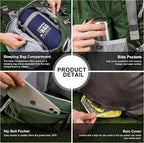 MOUNTAINTOP 70L Internal Frame Backpack Camping Backpacking Hiking Backpack for Men Women with Rain Cover