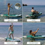 Inflatable Paddle Board for Adults with Accessories Included, Oar, Fins, Pump. Stand Up Paddleboard Great Stability and Resistance. 10’ x 33" x 5.9", Maximum Load 286 lb