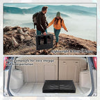 Camping Table with Mesh Desktop, Lightweight & Portable Folding Grill Table, Height Adjustable Metal Outdoor Table for Camp, Cooking, BBQ, RV, Picnic-4 FT Black