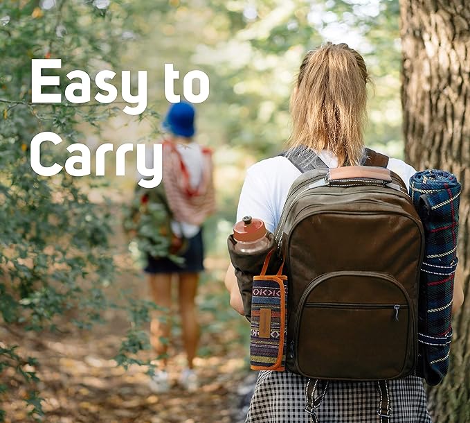 13 Piece Stainless Steel Family Cutlery Picnic Utensil Set with Travel Case for Camping | Hiking | BBQs - Includes Forks | Spoons | Knifes | Chopstick, Plus Nylon Commuter Case (Orange)