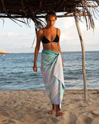 Quick Dry Towel Extra Large Waffle 78x35 Inch - Microfiber Beach Towel - Perfect for Beach, Travel, Swimming, Pool, Yoga, Hiking, Camping - Lightweight, Fast Drying, Compact for Adults (Rain)