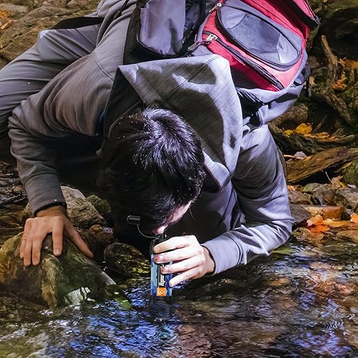 Mini Straw Water Filter - Portable Water Filter, Personal Water Filtration System, Water Purifier Straw, Outdoor Emergency and Survival Gear for Hiking, Camping Accessories and Travel (4PCS)