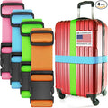 Luggage Straps for Suitcases - TSA Approved - Mixed Colors, 4 PK - Premium Nylon Belts for Suitcase, Briefcase & Travel Bag - Adjustable Strap Length 46" - 78"