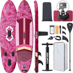 ZLX 11'6" Extra Wide Inflatable Stand Up Paddle Board SUP, Stable Non-Slip Deck Pad, Unique Fin System and Premium iSUP Accessories - Portable Backpack & Upgraded Pump for Adults, All Skill Levels