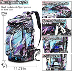 Gym Duffle Bag Backpack with Shoe Compartment,4 ways Travel Backpack for Women and Men,Multi-Functional Weekender bag with Waterproof Layer&Laptop Compartment for Fitness, Travel,Camping