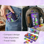 Desire Deluxe Micro Magnetic Tiles Building Blocks Toy - STEM Educational Travel Size Magnetic Blocks for Kids, Learning Sensory Montessori Toddler Magnetic Toys 3+ YO (Glitter, 18pc)
