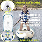 UPWELL 11’6”/11'2”/11'/10'8”/10'6”/10'2” Inflatable Stand Up Paddle Board with sup Accessories Including Backpack, Repairing Kits, Non-Slip Deck, Leash, 3 Fins, Paddle and Hand Pump