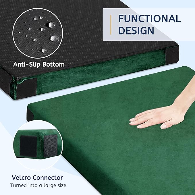 HomeMate CertiPUR-US Memory Foam Camping Mattress Pad Portable Roll Up Mattress for Adults Sleeping Mat Cot Mattress Pad