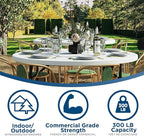 COSCO Commercial 5' (60") Round Blow Mold Table, White