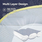 ALPHA CAMP Oversized Camping Chair Heavy Duty Lawn Chair with Cooler Bag Support 450 LBS Steel Frame Collapsible Padded Arm Quad Lumbar Back Folding Chair for Lawn Outdoor