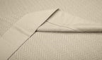 Threadmill Luxury Cotton Blankets for Queen Size Bed | All-Season 100% Cotton Queen Size Blanket | Herringbone Cozy, Soft Breathable Fall Thermal Blanket fits Full Size Bed, 90x92 | Beige
