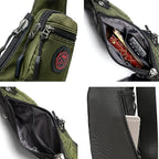 NICGID Sling Bag Chest Shoulder Backpack Crossbody Bags Casual Daypack for Men Women (Army green-2620N)