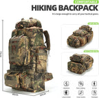 King'sGuard 100L Camping Hiking Backpack Molle Rucksack Military Camping Backpacking Daypack