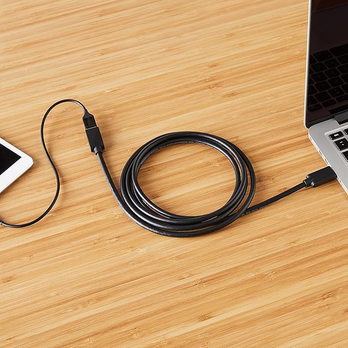 Amazon Basics USB 3.0 Extension Cable, 9.8-Foot High-Speed Data Transfer, Male to Female, 4.8Gbps, Gold-Plated Connectors, Shielded, 3 Meters, Black