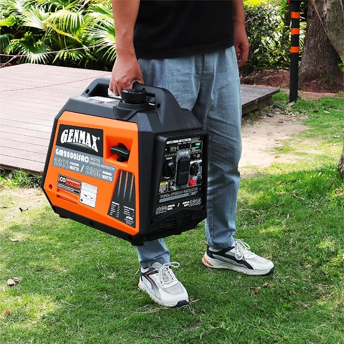 GENMAX Generator，EPA Compliant, Eco-Mode Feature, Ultra Lightweight for Backup Home Use & Camping