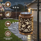 Sea Turtle Solar Lantern for Garden Outdoor Decor – Hanging Metal Light Decoration for Patio, Yard, Lawn, Pathway, Backyard – Birthday Gift for Mom, Women, Grandma