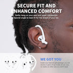 Ear Hooks 2 Pairs for AirPods Pro 2 & 1, AirPods 4 & 3 & 2 & 1, Airpod Ear Hook, Anti-Slip Comfortable Fit, Ergonomic Design, AirPods Accessories (Large, White)