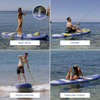 Inflatable Paddle Board for Adults with Accessories Included, Oar, Fins, Pump. Stand Up Paddleboard Great Stability and Resistance. 10’ x 33" x 5.9", Maximum Load 286 lb