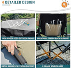 Camping Chairs Directors Chair with Side Table, Mesh Backrest Folding Lawn Chairs with Pocket, Foldable Camp Chair for Outdoor, Picnic, Sports and Fishing, Black