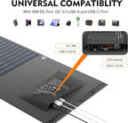 30W Solar Charger,Solar Panel USB for Camping, Hiking, and Outdoor Activities, Compact and Lightweight, IPX4 Waterproof, Charging Multiple Devices with Double Fast Charging Ports