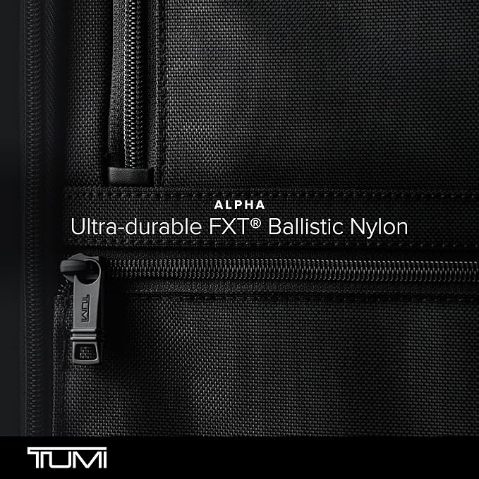 TUMI - Alpha Compact 4 Wheeled Brief - Rolling Carry On Briefcase. Laptop Bag for Commuting and Travel - Black