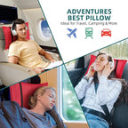 Stuffable Camping Pillow Case Stuff Sack (Large, Red, 2-Pack) - 12 x 17 - for Hiking, Backpacking and Travel Bring Your Own Stuffing