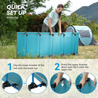 MARCHWAY Ultralight Folding Tent Camping Cot Bed, Portable Compact for Outdoor Travel, Base Camp, Hiking, Mountaineering, Lightweight Backpacking (Blue)