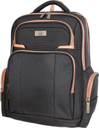 Dockers Harbor Durable Polyester Classic Laptop Travel Backpack, Black