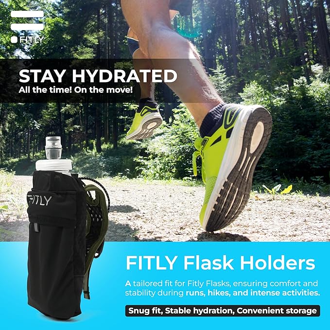 Soft Flask - Shrink As You Drink Soft Water Bottle for Hydration Pack - Folding Water Bottle Ideal for Running, Hiking, Cycling, Climbing & Rigorous Activity