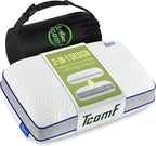 Camping Pillow: Dual Cover, Memory Foam Travel Pillow, Medium Firm Camp Pillow, Camping Pillows for Sleeping, 5 Layers for Support, Small Travel Pillow,Small Portable Pillow 10x16 Inches (White)