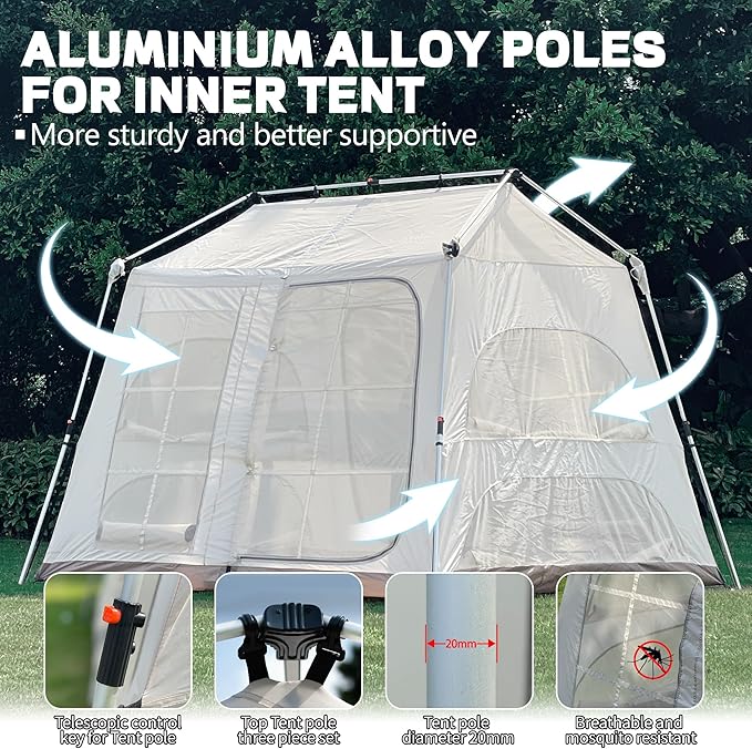 3-5 Person Waterproof Camping Tent,Large Family Cabin Tents for Outdoor Camping Hiking Backpacking Picnic