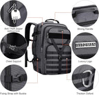 WITZMAN Carry On Travel Backpack for Men Large Convertible 45L Fit 17 Inch Laptop Backpack 3 in 1 Bag for Airline Approved(B688 Silvery Grey)