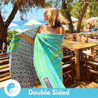 ECCOSOPHY Microfiber Beach Towel - Sand Free Towels are Quick Dry, Light Weight, Super Absorbent - Perfect Pool, Travel, Cruise, Camping Essentials - Oversized Extra Large for Adults 71x35 in